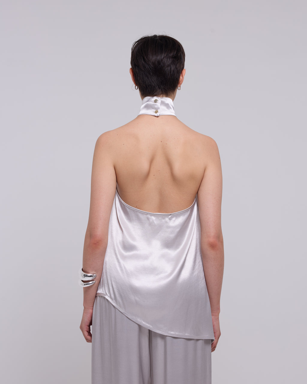 Peplum Top Grey