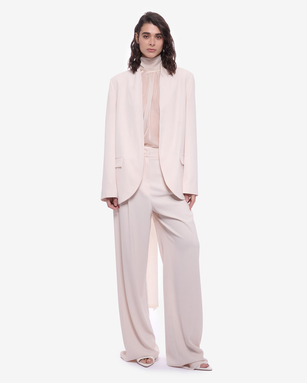 Jane Relaxed-fit Tailored Trousers Milk