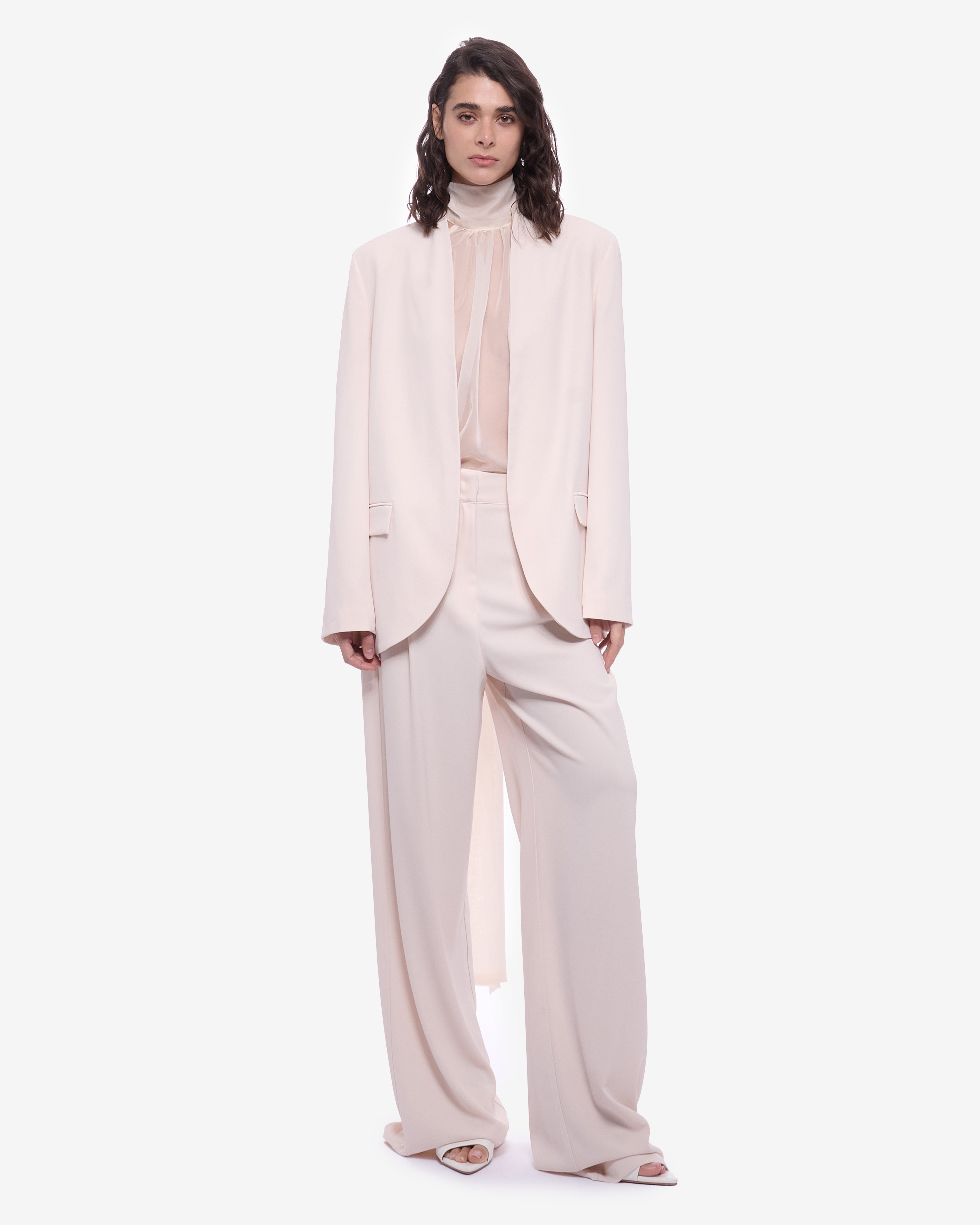 Jane Relaxed-fit Tailored Trousers Milk