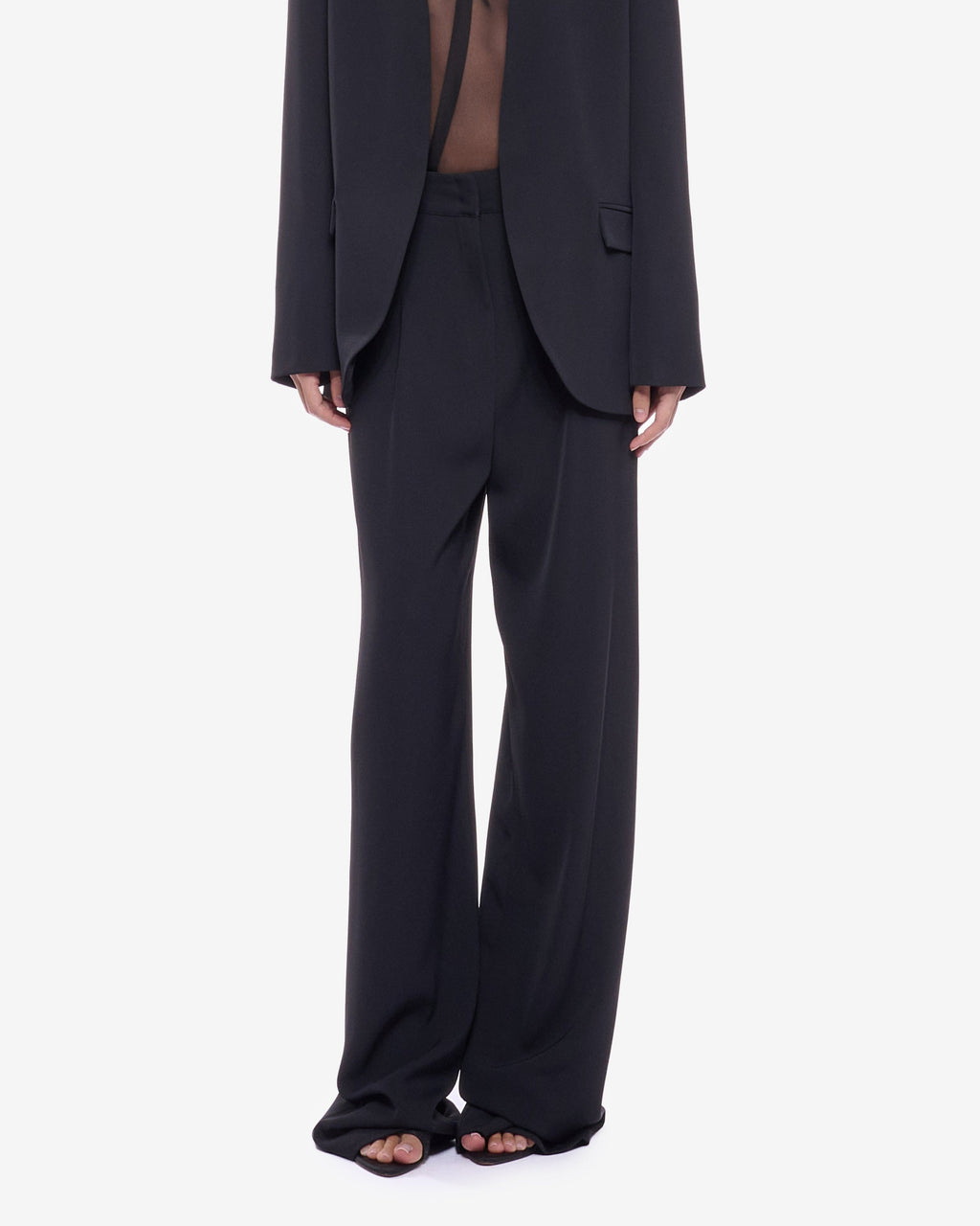 Jane Relaxed-fit Tailored Trousers Black