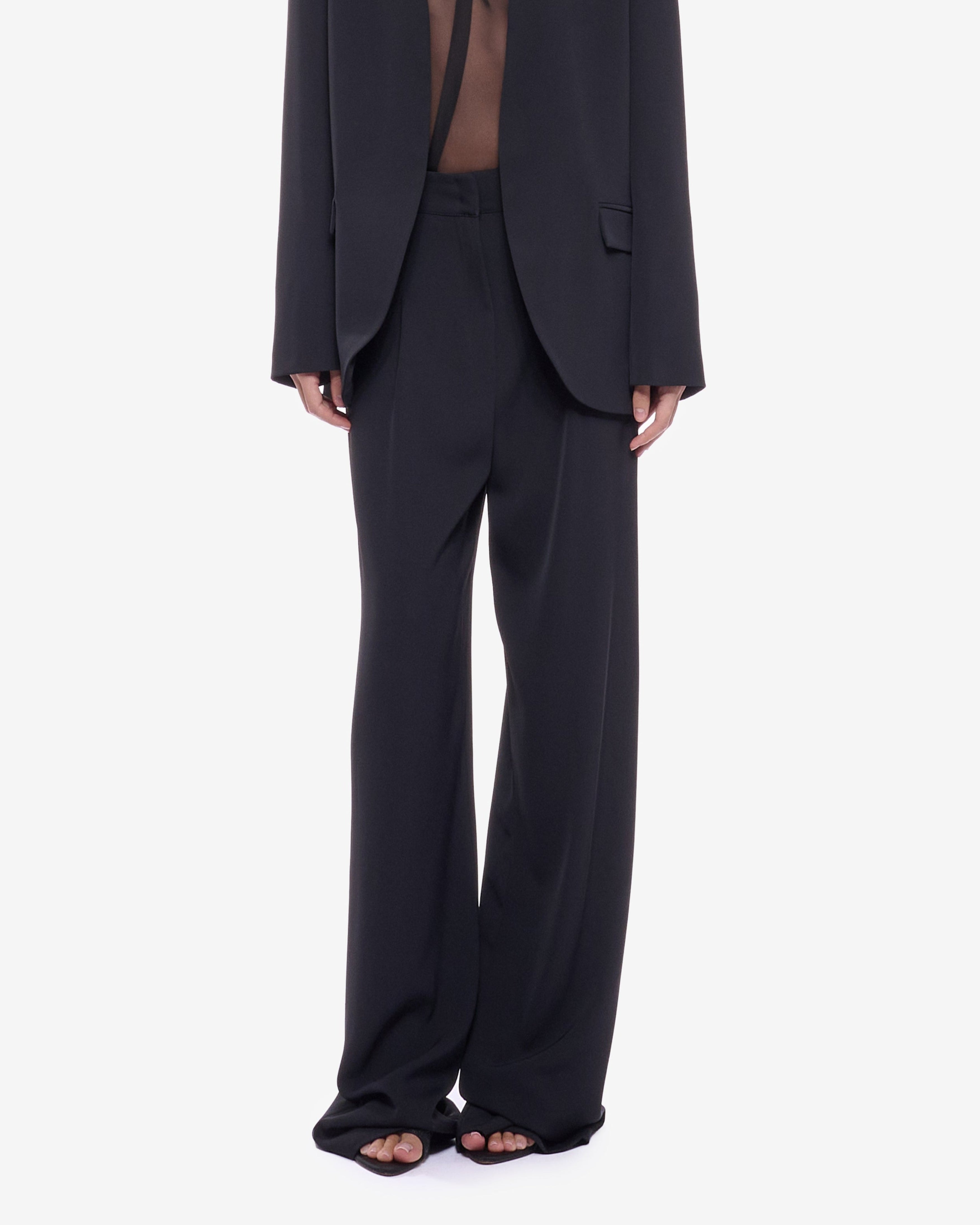 Jane Relaxed-fit Tailored Trousers Black