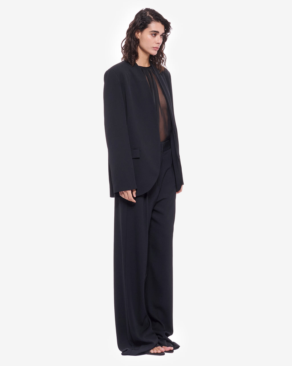 Jane Relaxed-fit Tailored Trousers Black